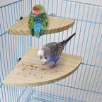 2 Pack Bird Perch Platform, Parrot Stand Sector Playground Wood Perch Stand Toy - Image 7