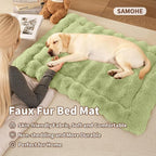 Self-Warming Dog Bed, Plush Faux Fur Mat - Image 2