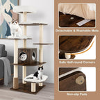 PETSITE Tall Cat Tree for Indoor Cats, 71 Inches Multi-Level Modern Cat Tower - Image 6