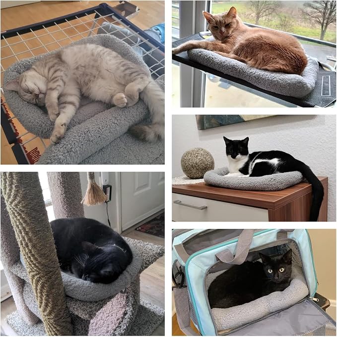 Cat Bed Washable Indoor Cat Cushion Bed, Soft and Cozy Plush Pet Bed-S - Image 2