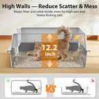FURTIME XXXL Extra Large Stainless Steel Litter Box - Image 2