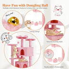 Sweetcrispy 54 Inch Cat Tree Tower, Indoor Cat Condo - Image 3