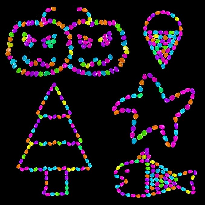 150 PCS Luminous Stones – Mixed Color Glow Rocks Decorations DIY Decorative - Image 4