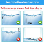 AQUANEAT Aquarium Heater, 25W Fish Tank Heater, Adjustable Submersible Water - Image 4