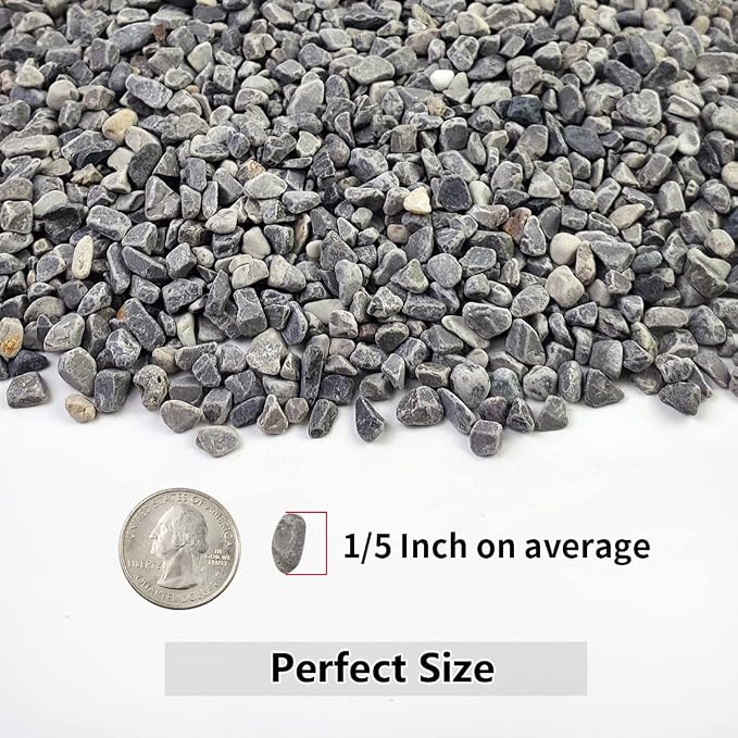 5LB Succulent and Cactus Gravel Pebbles, 1/5 Inch Natural Decorative Polished - Image 2