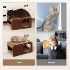 EHEYCIGA Cardboard Cat Scratcher House, 20-Inch Corrugated Cat Scratcher - Image 3