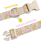 Faygarsle Floral Girl Dog Collar, Cotton Fabric - Image 4