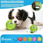 3.14" Squeaky Dog Toys Funny Smile Face Chewing Latex Rubber Soft Fetch Play - Image 3