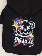 QWINEE Cartoon Bear Print Cat Hoodie Breathable Stretchy Sweatshirts - Image 6