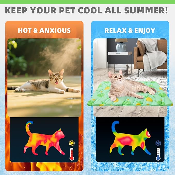 KOOLTAIL Dog Cooling Mat, Upgraded Two Sided Cooling Pad - Image 2