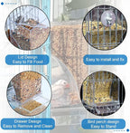 Hamiledyi No Mess Bird Feeders Automatic Parrot Feeder Drinker Acrylic Seed - Image 3