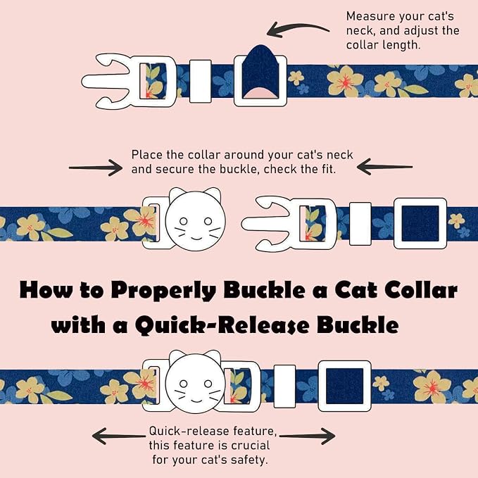 2 Pack Cotton Breakaway Cat Collars Set - Image 2