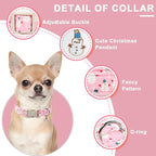 Unique Style Paws Christmas Dog Collar, Soft Cotton Puppy Collars - Image 3