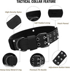 Tactical Dog Collar with Handle, Military Adjustable Heavy Duty Metal Buckle - Image 2