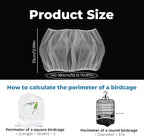 2 Pcs Bird Cage Seed Catcher, Adjustable Bird Cage Net Cover, Reusable Soft - Image 2