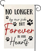 Pet Memorial Garden Flag No Longer By My Side Forever in Our Heart 12x18 Inch by Unknown