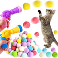 2 Cat Toy Launchers & 100 Cat Pom Pom Balls, Cat Toys Balls Launcher, Launch by Eerrhhaq
