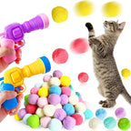 2 Cat Toy Launchers & 100 Cat Pom Pom Balls, Cat Toys Balls Launcher, Launch by Eerrhhaq