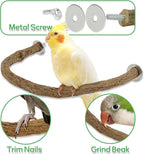 7PCS Natural Wood Bird Perches for Cage, Bird Parrot Parakeet Perch Stand - Image 5