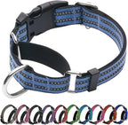 Martingale Dog Collar, Adjustable Nylon Reflective Collar by JOYEEIIOO