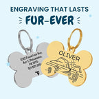 PawFurEver Custom Engraved Pet ID Tag – Personalized Dog Name Tag - Image 2