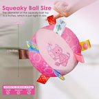 Dog Squeaky Plush Toy with Straps, 6-Inch Soft Stuffed Ball with Cotton - Image 4