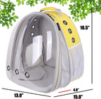 Front Extension Large Cat Backpack Carrier, Fit up to 20 lbs, Space Capsule - Image 2