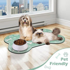 Dog Cat Mat for Food and Water, Rapid Absorbent Pet Feeding Mat, Bone Shaped - Image 6
