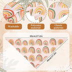 Whaline 4Pcs Boho Pet Bandanas Spring Daisy Dog Scarf Washable Adjustable - Image 2