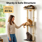 Veehoo Cat Wall Shelves, Cats Wall Scratcher Furniture - Image 5
