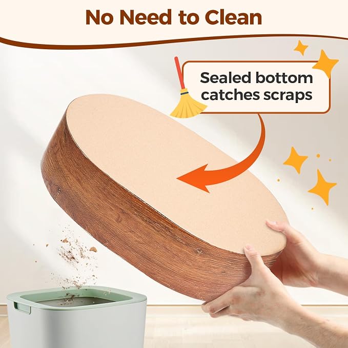 ComSaf Cat Scratcher Bed, Durable Cat Scratching Board, Oval Cat Scratch Pad - Image 5