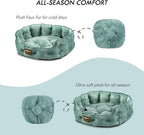 ClevaHome Upgrade Plush Faux Fur Cat Bed - Image 4