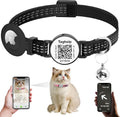 Airtag Cat Collar with Bell and Safety Buckle in 3/8" Width, Reflective Collar by Taghelp