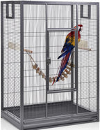 Joyzan Rope Ladder Bird Toy, Wood Stairs Climbing Activity Attachment Natural - Image 9