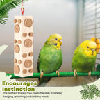 Skyygemm 2 Pcs Bird Parrot Chew Toys Wooden Foraging Hanging - Image 6