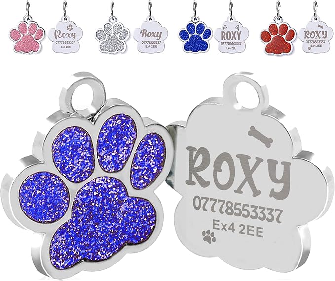 EDSG Cat Dog Tags Personalized for Pets, Dog Name Tags Cat Name ID Tag by EDSG