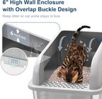 23.6''x16''x12'' Enclosed Stainless Steel Litter Box - Image 3