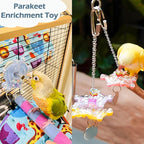 Bird Toys for Parakeets, Colorful Parakeet Toys Wheel, Interactive Spinner - Image 6