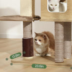Cat Tree Tower, 41.7 in Wood Cat Condo - Image 8