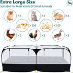 Small Animals Playpen, Pet Cage Tent Large Chicken Run Coop - Image 4