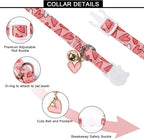 Lionet Paws 2pcs Pack Valentine's Day Cotton Cat Collar, Dot Heart Breakaway - Image 3