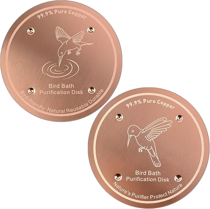 2 Pcs Bird Bath Copper Disk | 99.99% Pure Copper Plate & Birdbath Disk | 0.6mm by Unknown