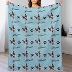 Personalized Paw Print Dog Blanket - Image 3