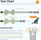 2 Pack Cotton Cat Collar with Bow Tie and Bell - Image 2