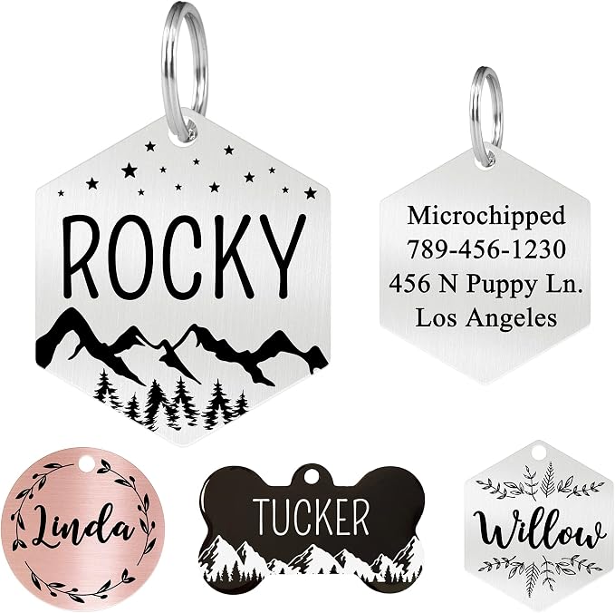 Ultra Joys Personalized Dog and Cat Tags by UltraJoys