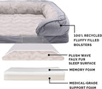 Furhaven Memory Foam Dog Bed for Medium/Small Dogs w/ Removable Bolsters & - Image 3