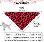 ADOGGYGO Valentine Dog Bandana 2 Pack, Reversible Red Pink Heart Puppy Scarf Bib - Image 4