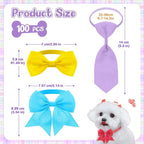 Reginary 100 Pieces Dog Bow Tie Collar Set Include 40 Dog Neckties, and 30 - Image 2
