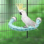 Dnoifne Bird Rope Perch, Cotton Bendable Parrot Perch Stand Toy, Bird Standing - Image 2