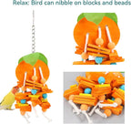 JSLZF Bird Chewing Toy for Parrot Cockatiel Conure Wood Block Cage Hanging - Image 3